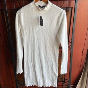 White Turtleneck Dress